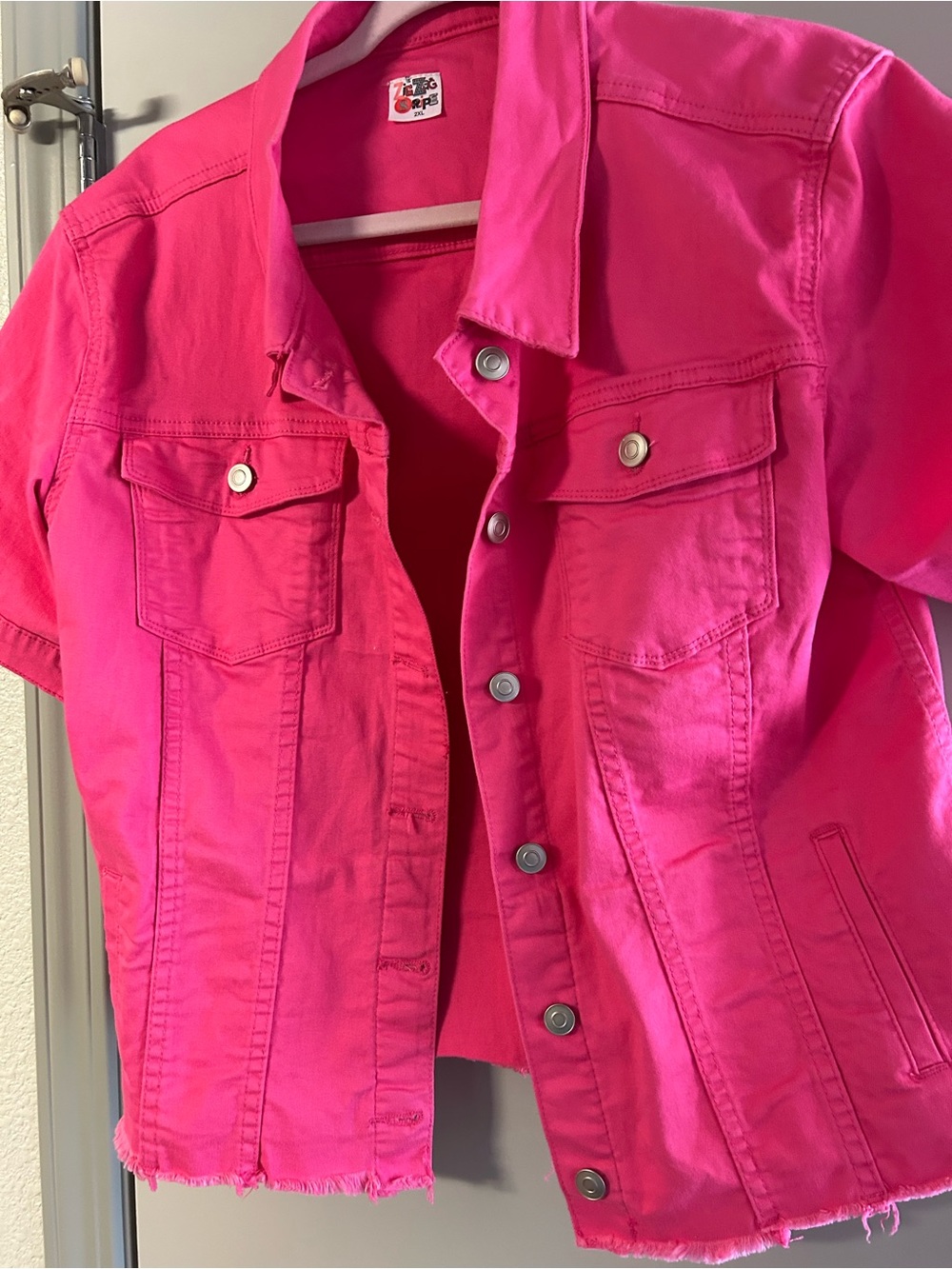 Bright Pink Women's Denim Jacket